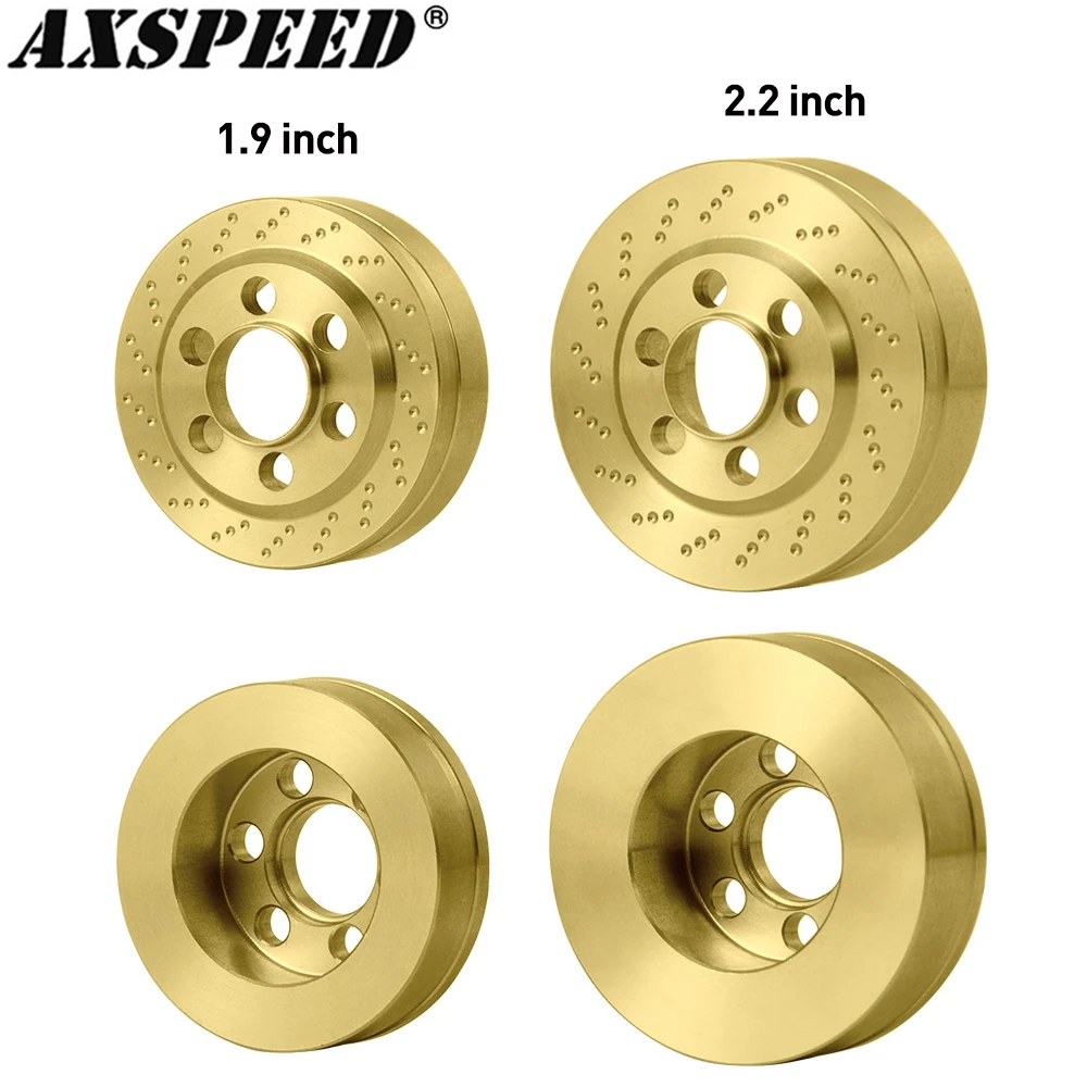 AXSPEED Brass Brake Disc Counterweight for 1.9 2.2 Inch Beadlock Wheels Rims Hubs 1/10 Axial Capra Wraith SCX10 TRX4 TRX6