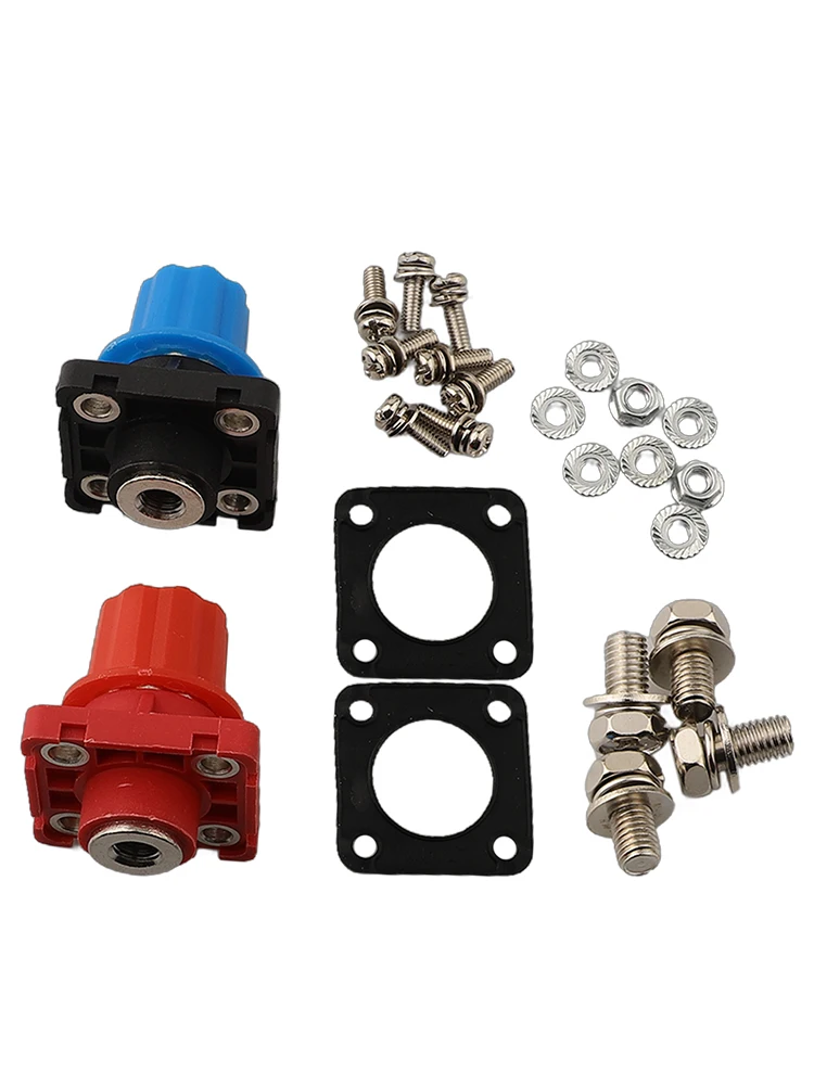 

Battery Connector 250A 250A Copper Terminal 16-70 Square Wire Gauge DC1000V Rated Voltage Dust Cover Included M8 Screw Size