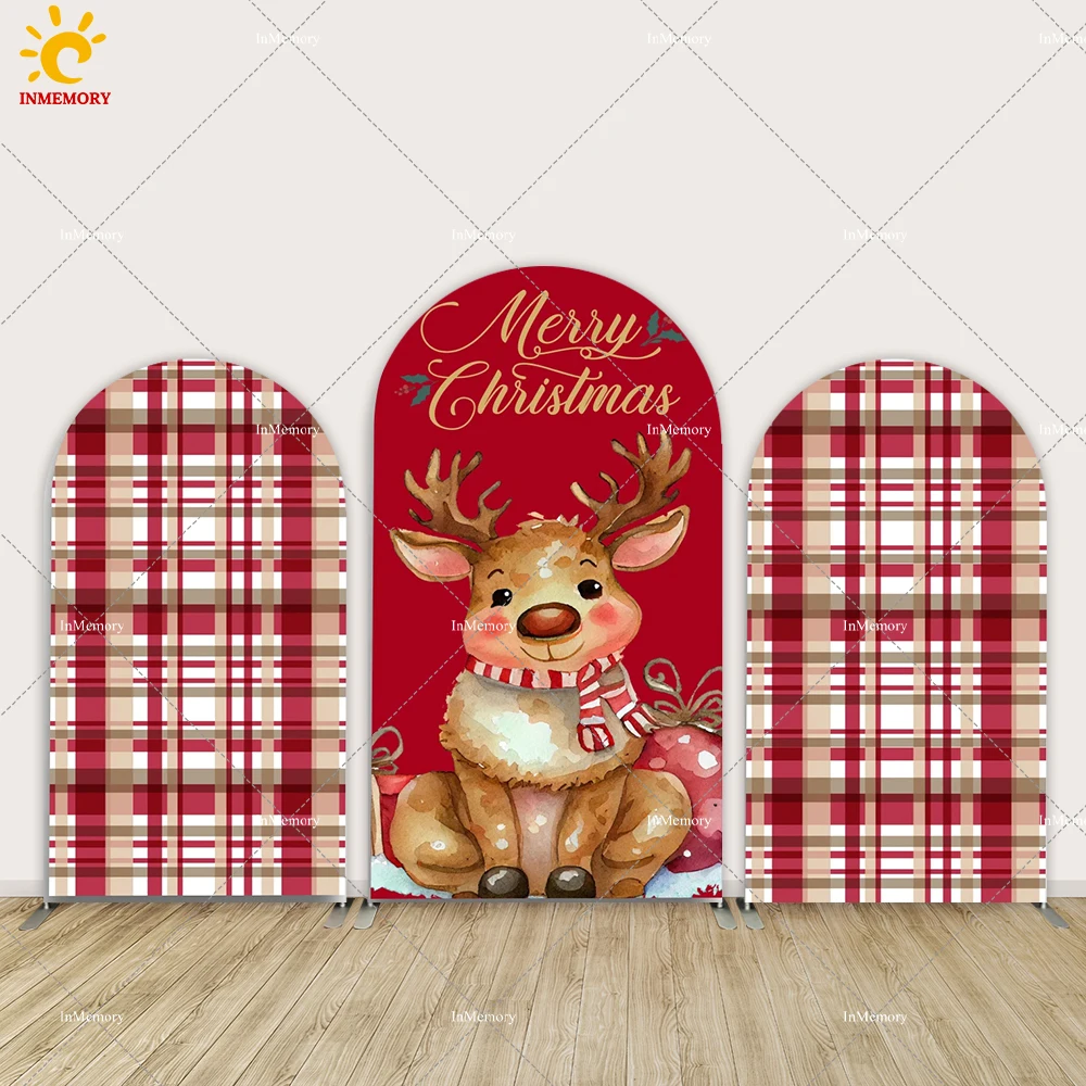 Arco capa cenários festa de natal decoração 2023 elk veados festa do bebê chiara fundo de parede para fotografia adereços