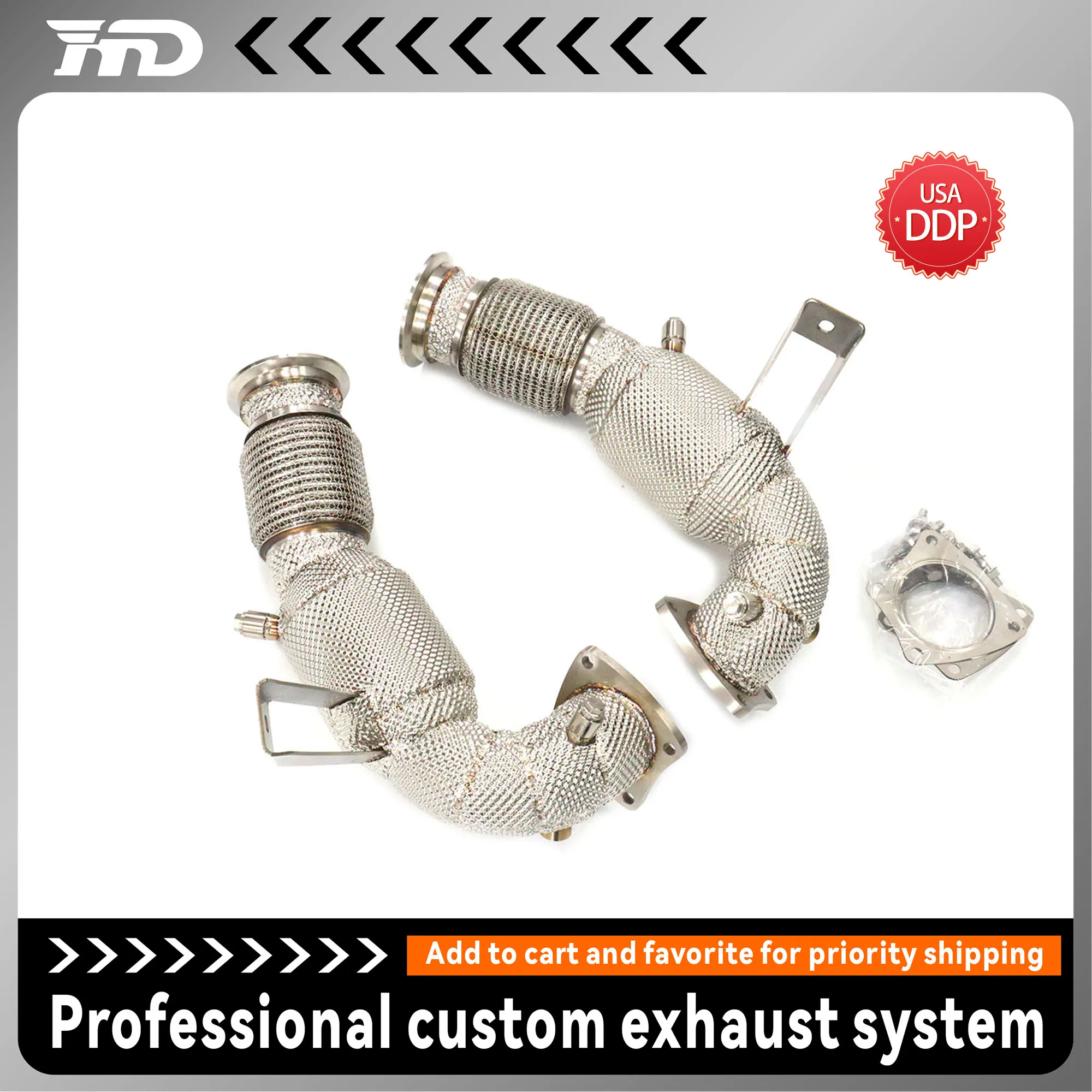 

Для Audi R8 V10 2022+ труба OPF с 200-элементным каталитическим нейтрализатором с высоким расходом Спортивная водосточная труба Средняя труба Звук и модернизация мощности