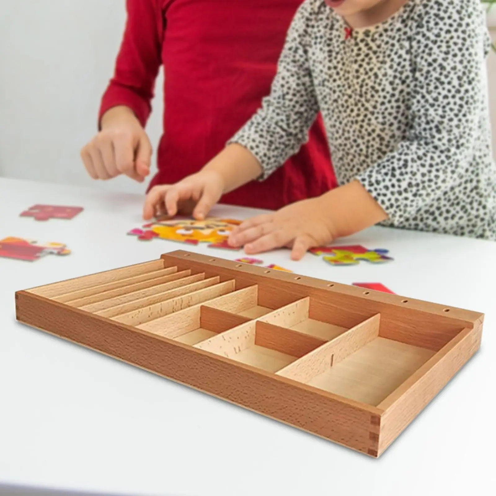 Teaching Aid Box Portable Unfinished Rectangular Paper Crafts Storage Box for Necklace Earrings Paper Small Blocks Crafts