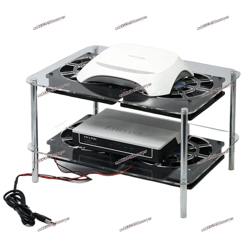 router heat sink, base enlarged 12CMUSB fan, Netgear light cat set-top box radiator