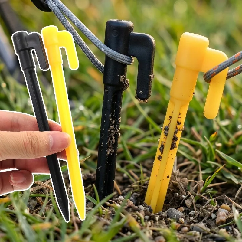 Plastic Tent Stakes PP Pen Shape Tent Peg Wind Resistant Anti Slip Guyline Ground Nails for Camping Canopy Awning Shade Net Gear - view 3