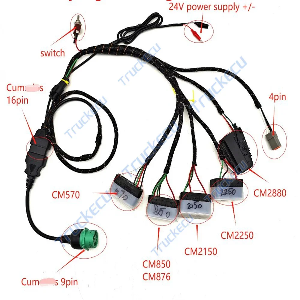 For Cums ecu diesel engine ECM programming diagnostic detection cable CM570 CM870 CM871 CM876 CM2150 CM2250 CM2880