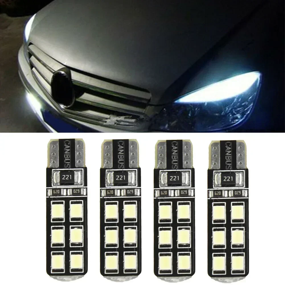 

4x Car Error Free Eyebrow Eyelid Light Bulb T10-12SMD-2835 LED For LED Mercedes-Ben/z W204 C300 C350 Car Lighting Accessories