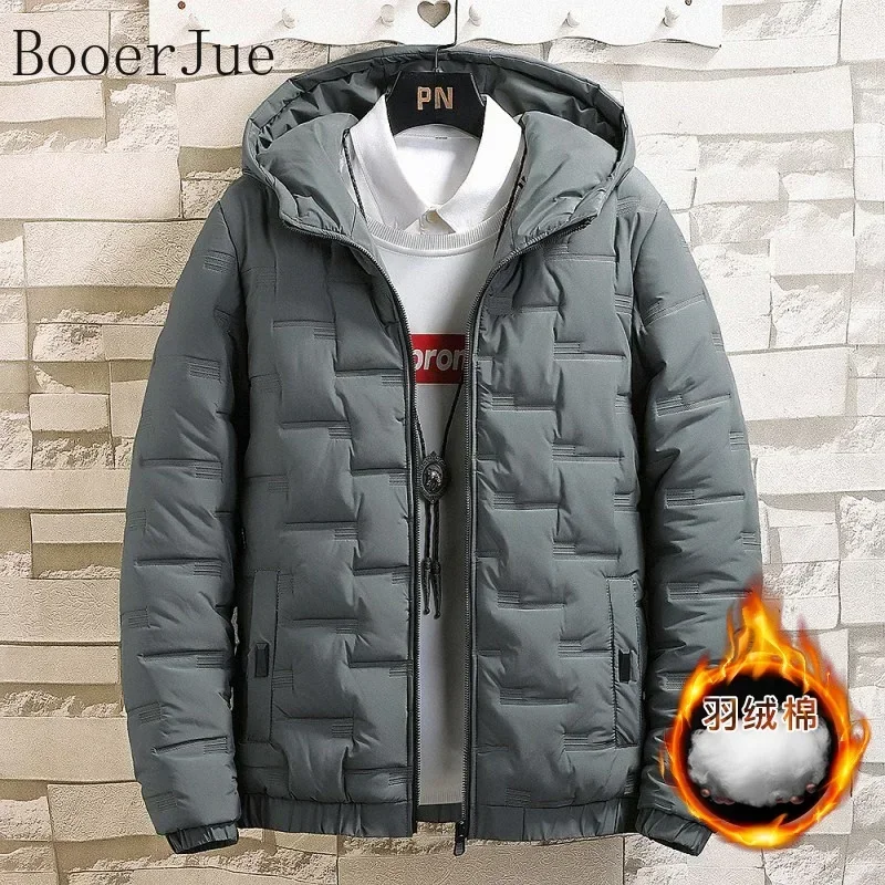 Winter Trendy Parkas Cotton-padded Coats Jacket Men Parkas Outdoor Hooded Coat Casual Windbreaker Thick Warm Coat Men Jacket