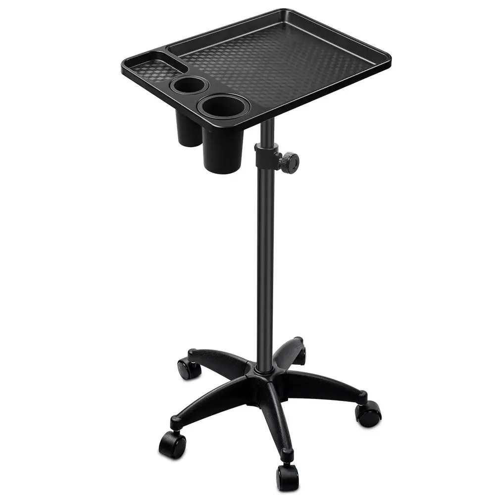 

Tray On Wheels, Salon Rolling Tray With Adjustable Height, Hair Stylist Tray, Suitable For Tattoo Tray And Dental Tray Rolling