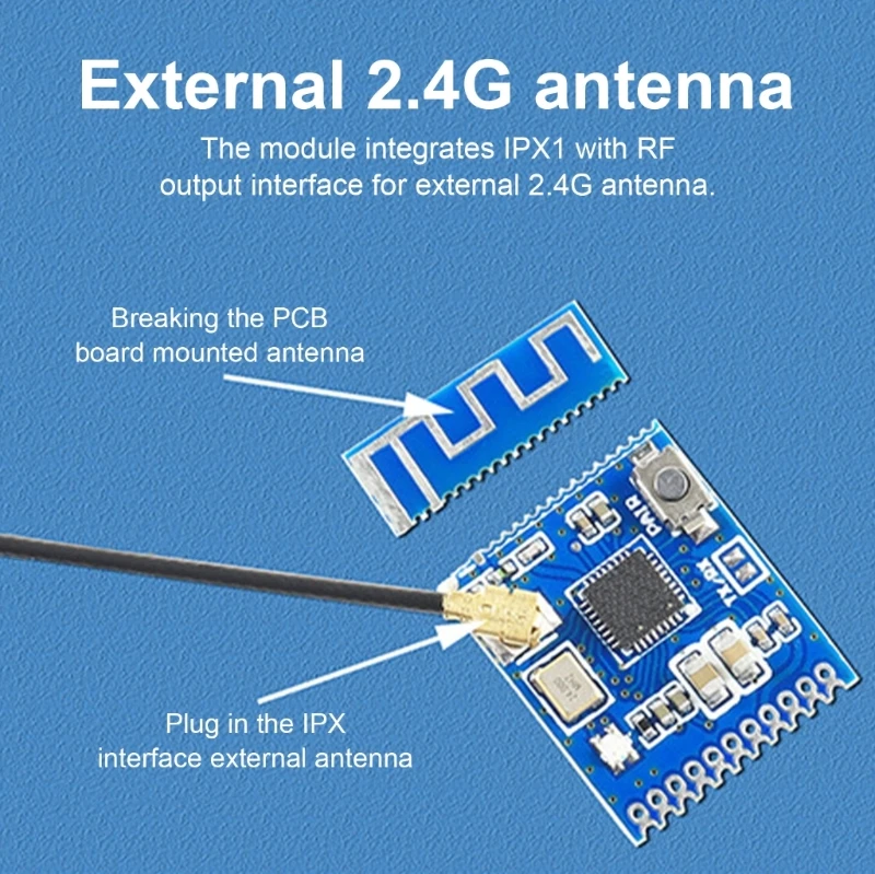 2.4G Wireless Microphone Muisic Module 20Hz-20KHz RF Transceiver Board Module