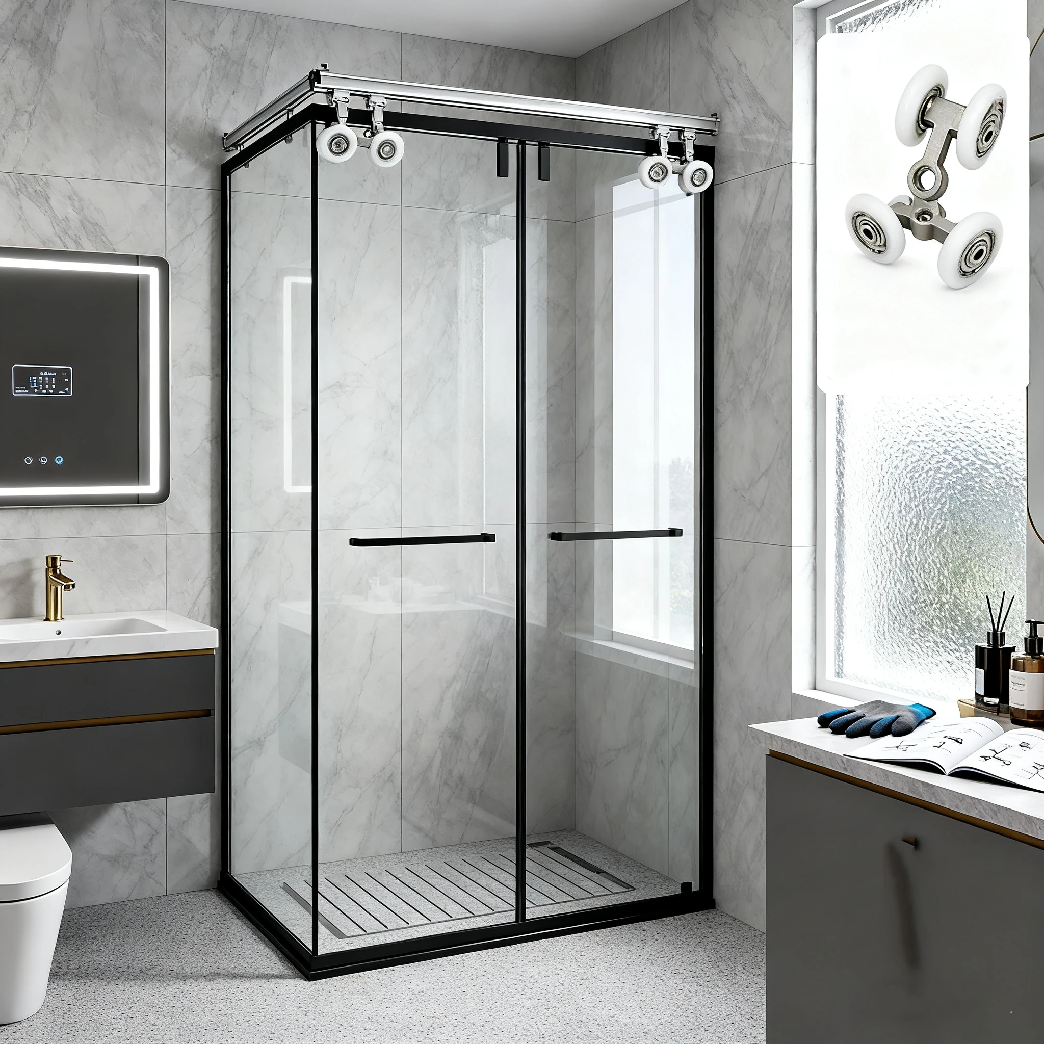 Sliding Door Rollers Load Bearing Hanging Wheels Suitable For Home Sliding Doors Home Hardware Replacement Parts