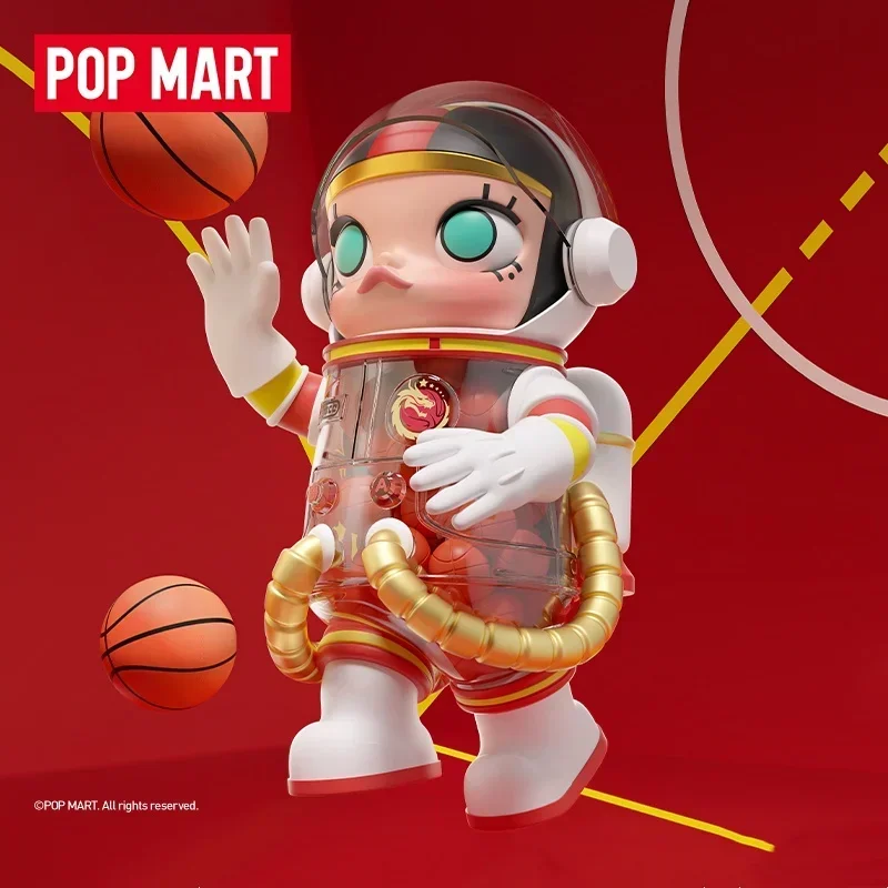 

POP MART MEGA SPACE MOLLY 400% женская национальная баскетбольная команда, серия, Коллекционная слепая коробка, милая аниме-фигурка, кукла в подарок