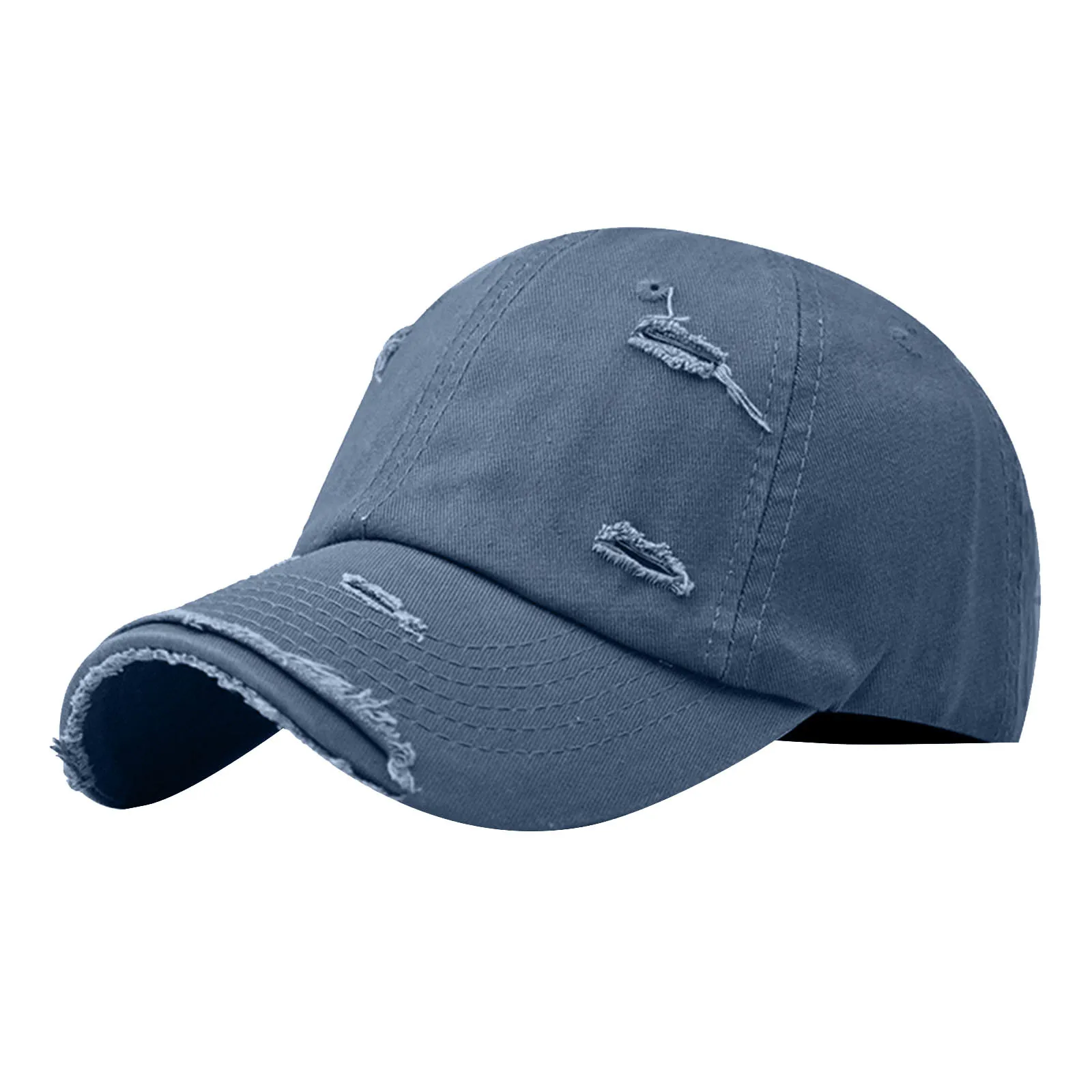 Fashion Solid Color Retro Distressed Baseball Cap High Quality Multi-function Casual Basics And Simple Washed Peaked Hat