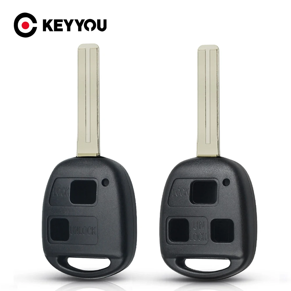 KEYYOU 2/3 Buttons Remote Key Shell For Lexus SC430 GX470 RX350 RX400h ES330 GS300 GS430 LS430 For Toyota Replacement Key Case