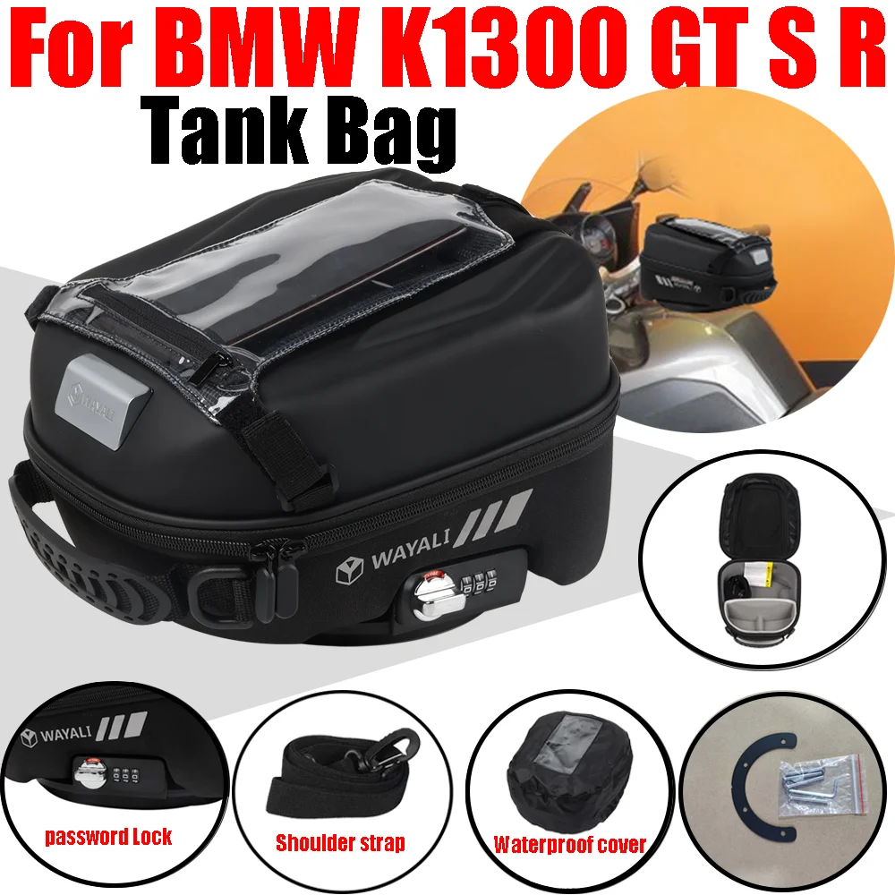 For BMW K1300GT K1300S K1300R K1300 K 1300 GT S R 1300GT 1300S 1300R Accessories Tank Bag Luggage Tanklock Storage Bag Phone Bag