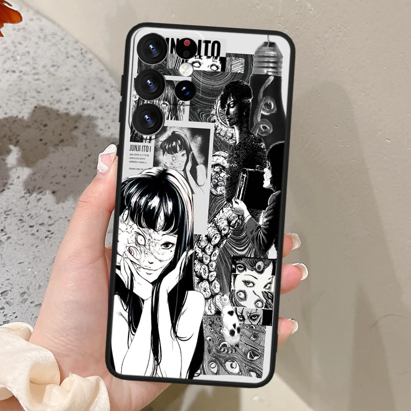 Tomie-funda de silicona suave para teléfono, carcasa negra de Anime Kawakami para Samsung S24, S23, S22, S21, S20 FE, S10e, S10, S9 Ultra Plus