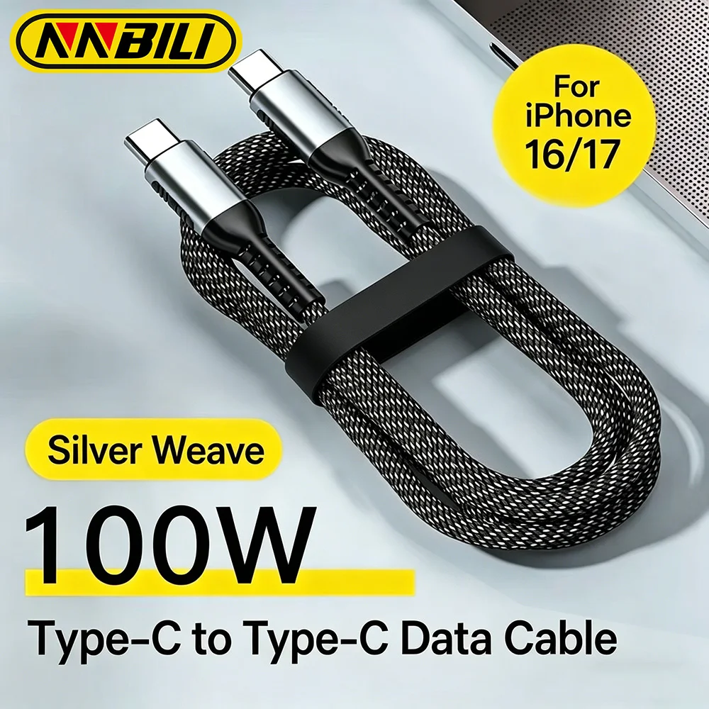 Nnbili 100w USB Typ C Kabel für MacBook Pro Schnell ladung 4,0 pd 5a Schnell ladung für Samsung Xiaomi Typ C zu C Kabel 1/2m