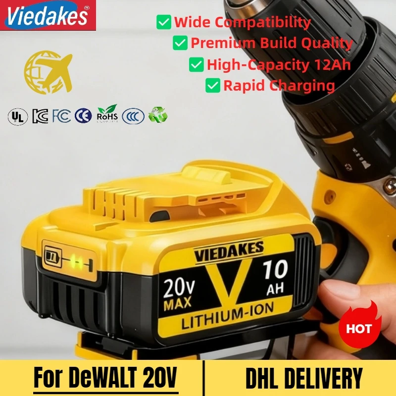 

For DeWalt 18V Battery 12.0Ah for Lawn Care Tools: String Trimmer, Leaf Blower, Hedge Trimmer. Circular Saw and More Tools.