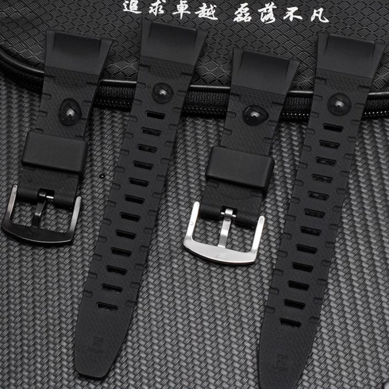 Untuk Casio PROTREK PRG-110Y/C PRW-1300Y PRG-130Y PRW-1500Y takik resin silikon jam tangan pria tali aksesoris alat Gratis