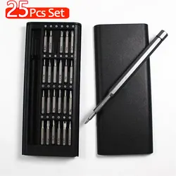 25 in1 Eyeglass Repair Tool Small Precision Screwdriver Set Professional Mini Magnetic Repair Tool Kit DIY for Watch Eyeglass