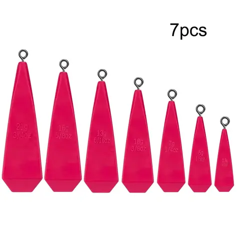 THKFISH 7pcs Fishing Practice Plugs 3.5g 5g 7g 10g 13g 16g 21g Weight Casting Plug Fishing Practice for Kids Improving Fishing