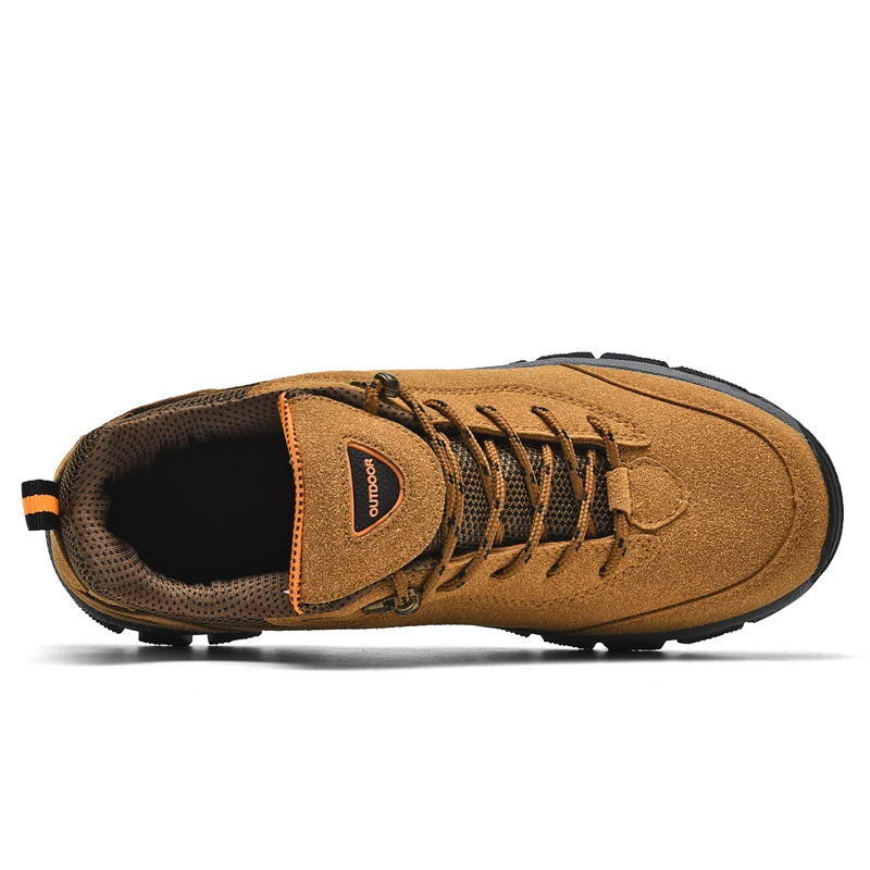 Men's Hiking Shoes Waterproof Leather Outdoor PU Shoes Wear-resistant Trekking Walking Hunting Tactical Sneakers Plus Size39-49