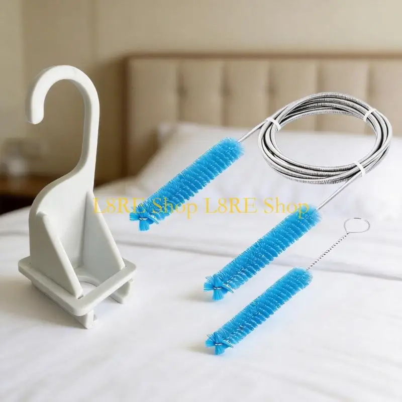 L8RE Cpap Hose Cleaning Set Includes Stainless Steel Wire Brush And Storage Support For 15 22mm Tubes