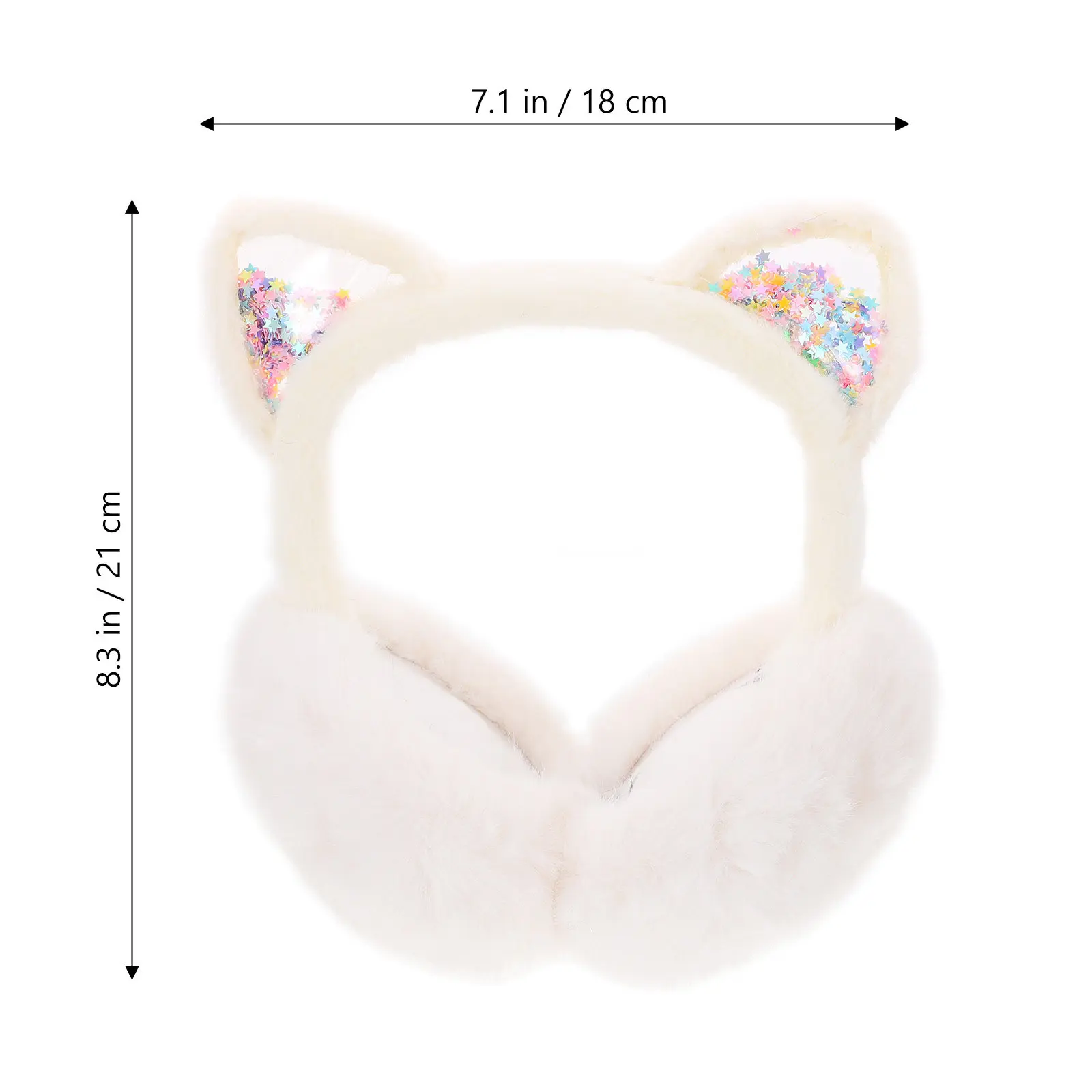 Winter Ear Muffs for Adjustable Headband Warm Ear Cover Outdoor Travel Cold Weather Protection Stylish Cat Design