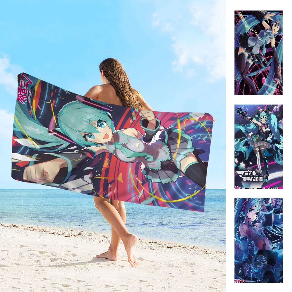 H-Hatsunes M-Miku Big Microfiber Beach Towels Quick Dry Towel Sand Beach Towels Pool Towel For Travel Swim Pool Yoga