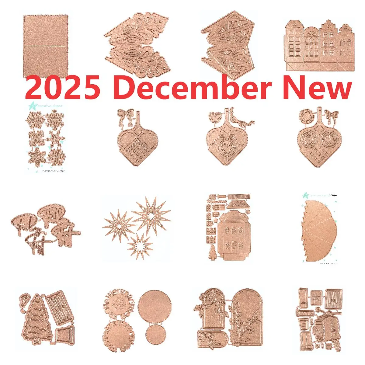 

Happy Fest Stamps 2025 New Metal Cutting Dies For DIY Scrapbooking Crafts Maker Photo Album Template Handmade Decoration