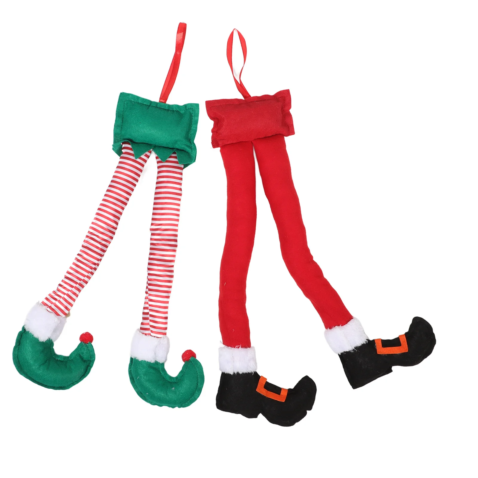 

2pcs Christmas Decorations Cloth Legs Hanging For Tree Car Trunk Wall Outdoor Indoor Holiday Party Decor Festive Feet