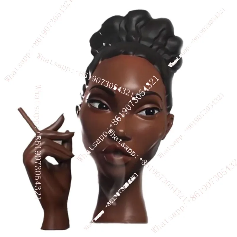 Black Women Resin Black Women Head Incense Burner Ornament