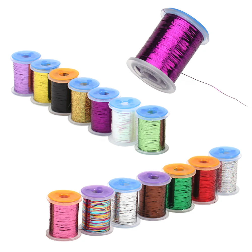 1pc 0.3mm Holographic Flash Tinsel Flat Mylar Tinsel Fly Tying Material For Midge Nymphs Dry/Wet Flies Trout Fishing Lure - view 6