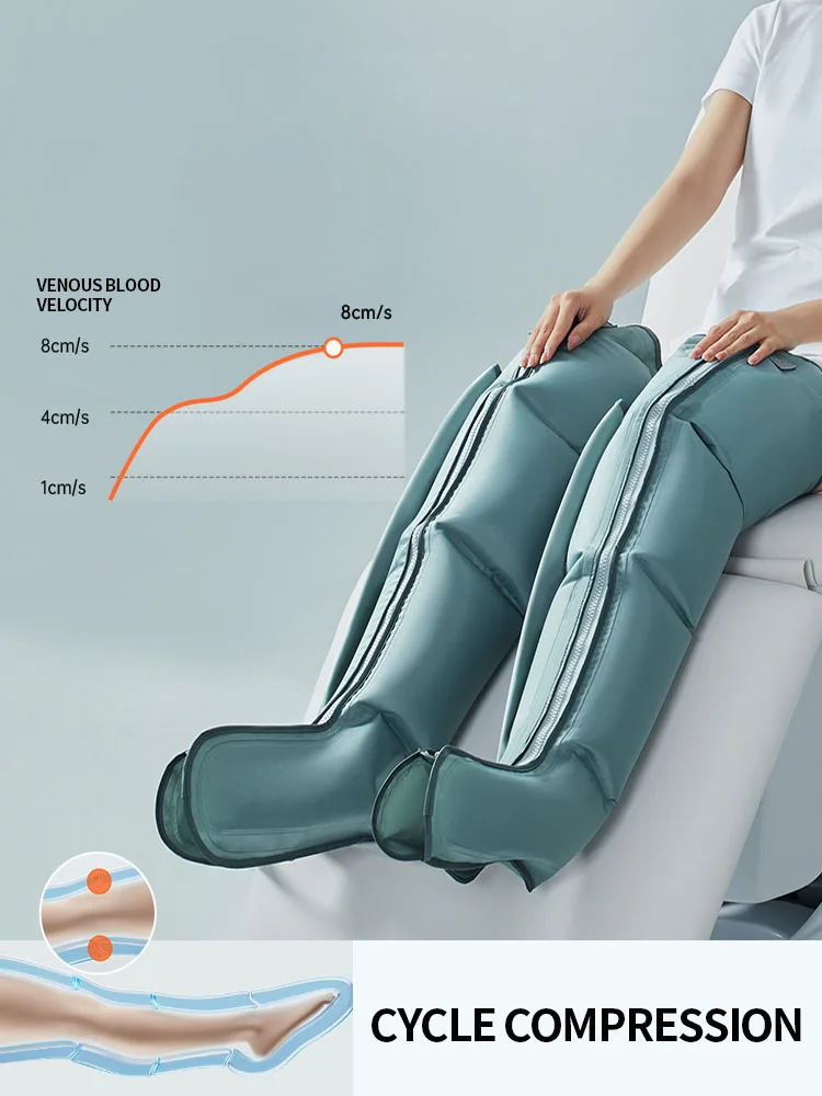 Leg Massager Knee Foot Heating Hot Air Compression Massage Promote Blood Circulation Muscle Relax Massage Lymphatic Detoxifier