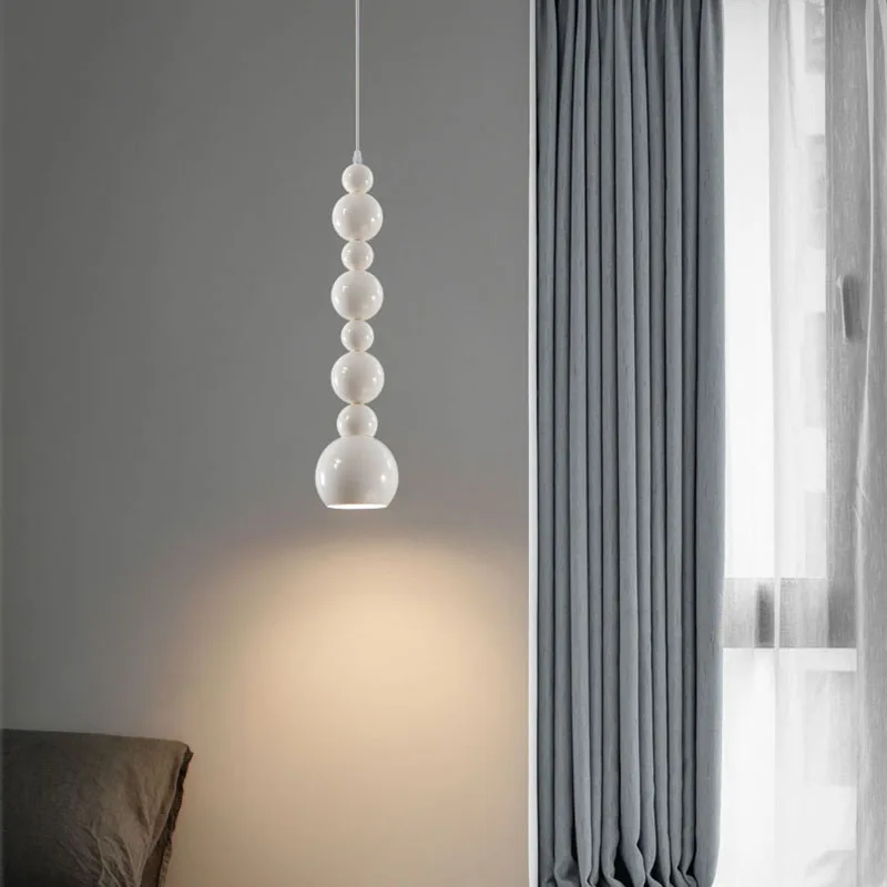 New Style White Metal Pendant Lights For Bedroom Dining Room Indoor Lamp E14 Bulb Home Art Deco 110-240V