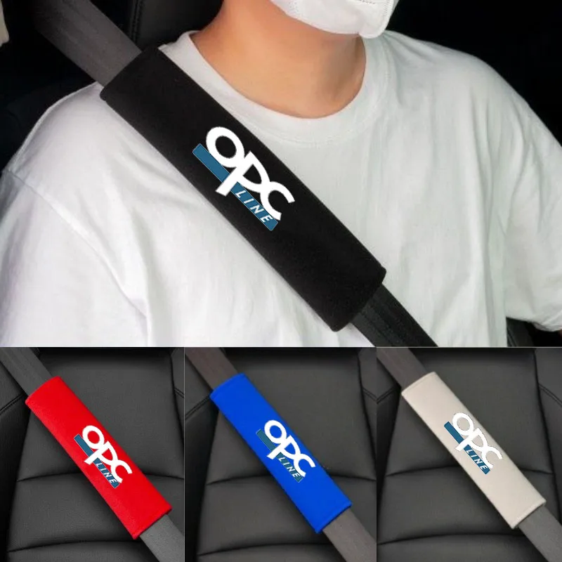 2pcs Cotton Car Seat Belt Safety Belt Shoulder Protector Cover For Opel OPC line Astra H G J Insignia Mokka Zafira Accessories