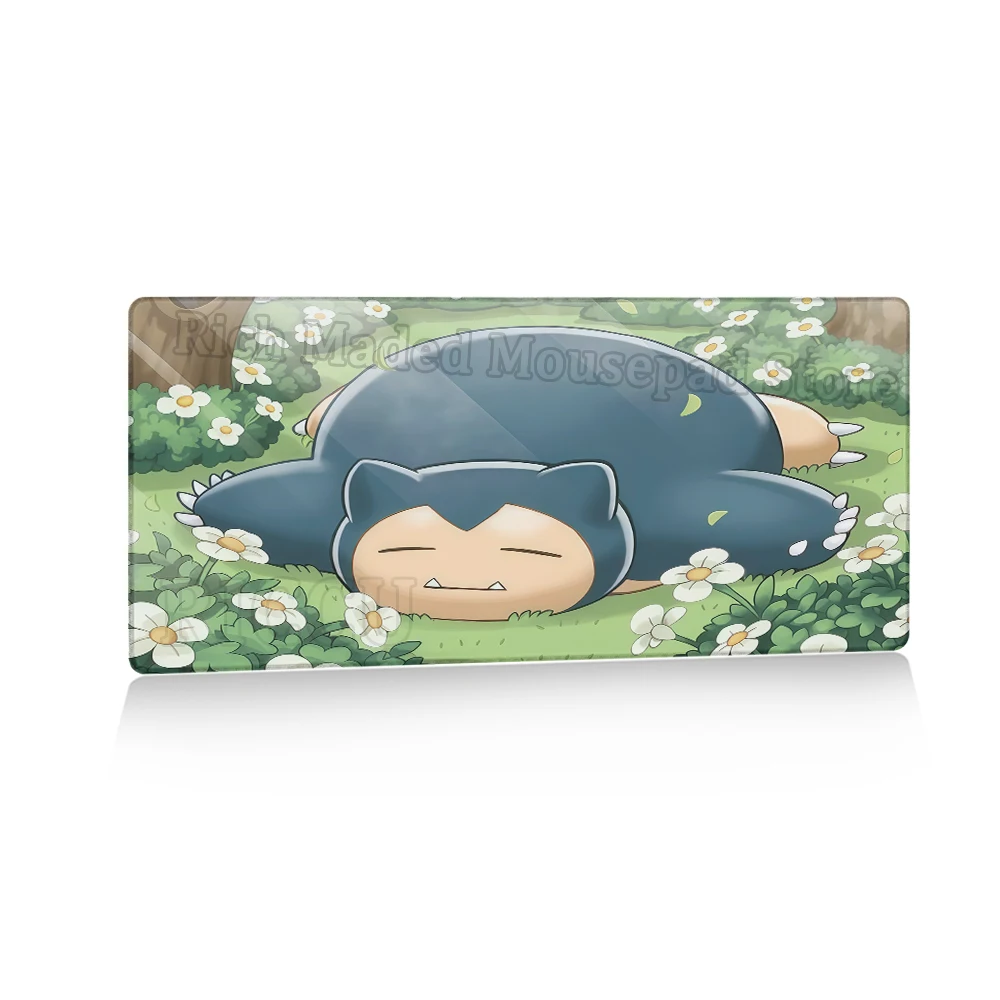 Spielkarten-Mauspad Snorlax XXL Mausmatte Pokémon Anime Zubehör Große Schreibtischunterlage E-Sports Schreibtischauflage PC-Zubehör