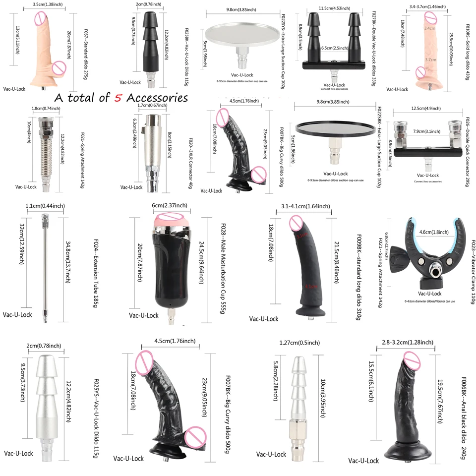 Fredorch 27 Types Vac U Lock Sex Machine Dildo Attachments Premium Love Machine Connector