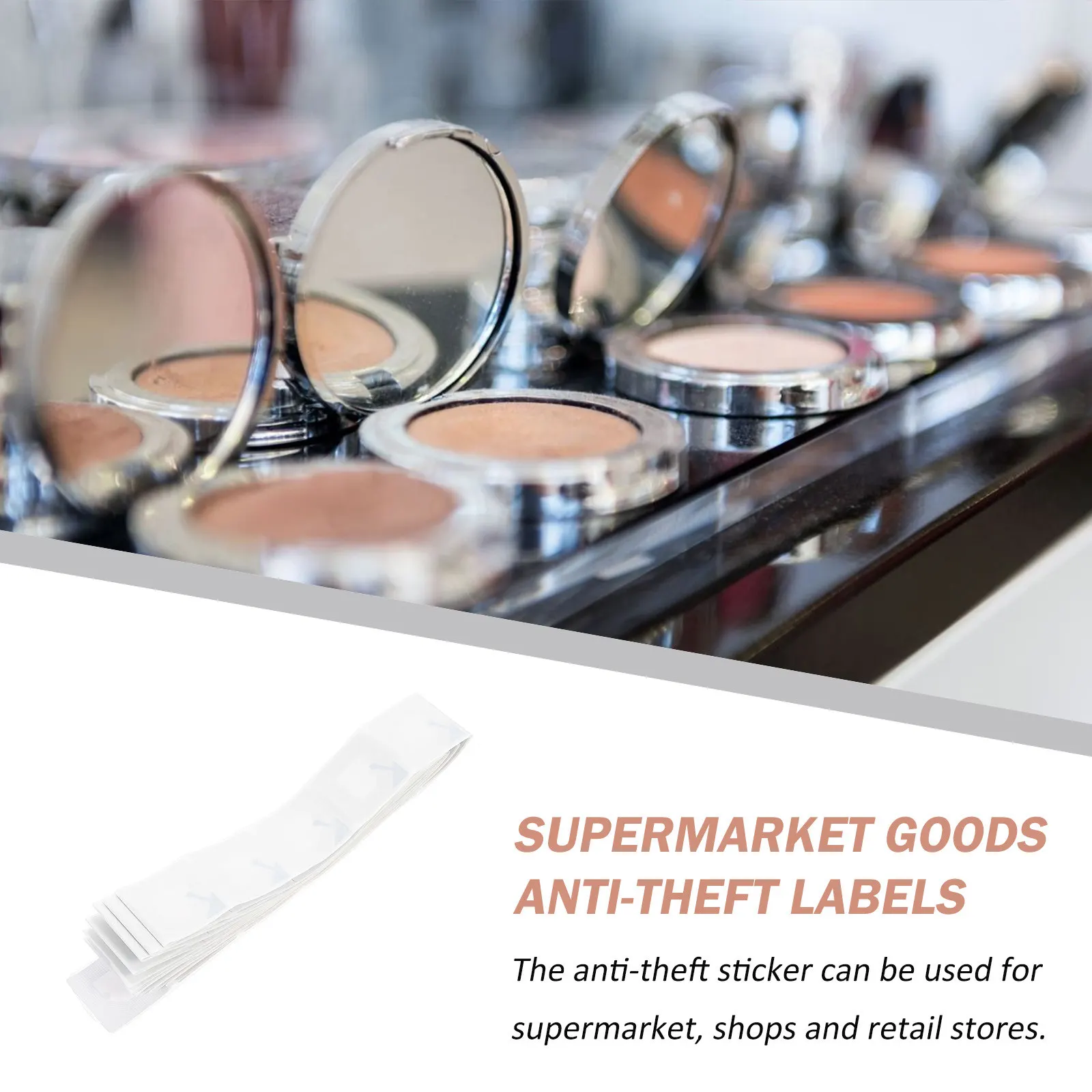 

100Pcs -Theft Labels Square Soft Tags for Supermarket Retail Security High-Durability Flexible Long-Lasting