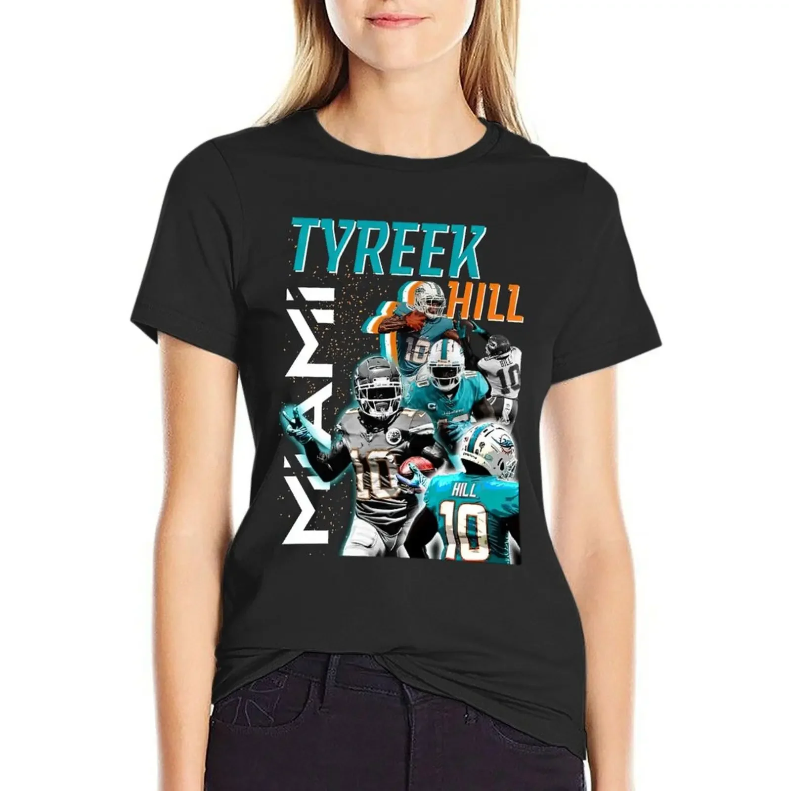 

Tyreek Hill Graphic T-shirt anime clothes funny Women's cotton t-shirt