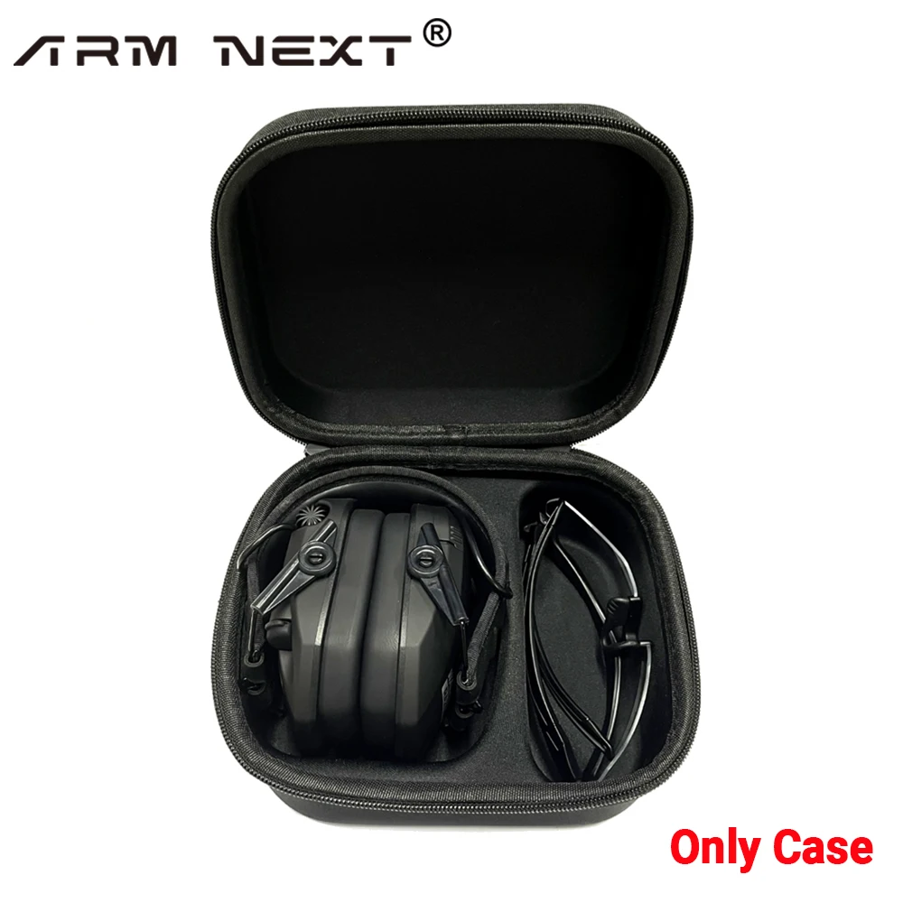 ARM NEXT EVA Hard Travel Case for Howard Leight Impact Sport Electronic Ear Defenders Storage bag for Shooting Earmuff & Glasses