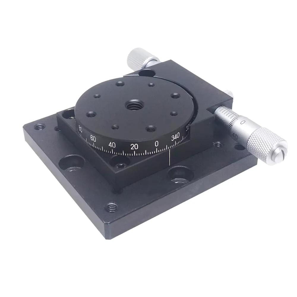 Plate-forme rotative à réglage fin grossier, étapes de rotation manuelles