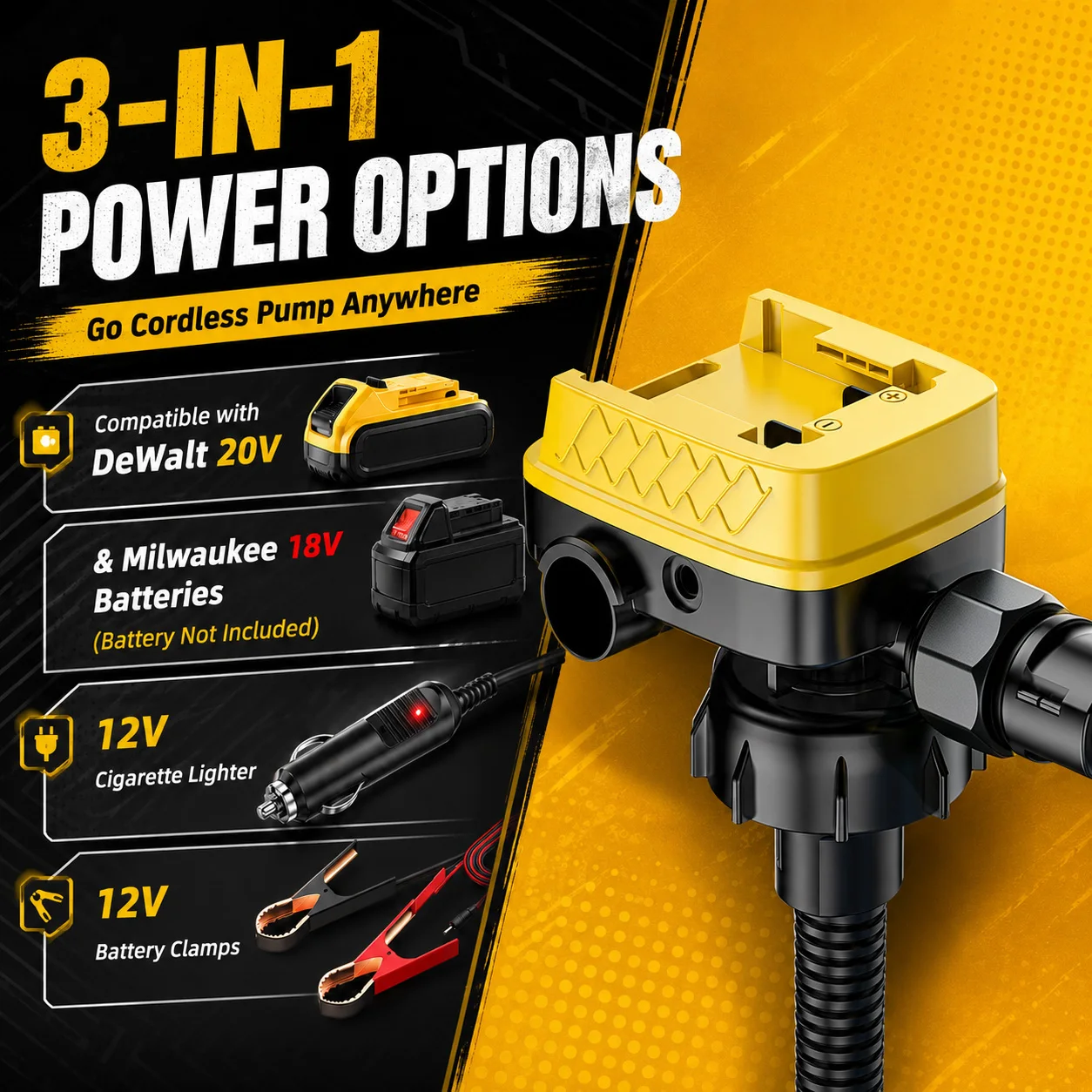 Portable Battery Powered Transfer Pump Equipment with Gun Mouth for Fuel Oil Gas Water Petrol Electric Transfer Pump for Gas Car