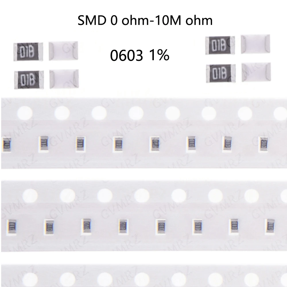 100pcs 0603 1K 4.7K 10K 47K 100K 0 10 100  1% 330 470 ohm percent  SMD  0 ohm ~ 10M ohm chip resistor 0 10R 100R 220R 330R 470R
