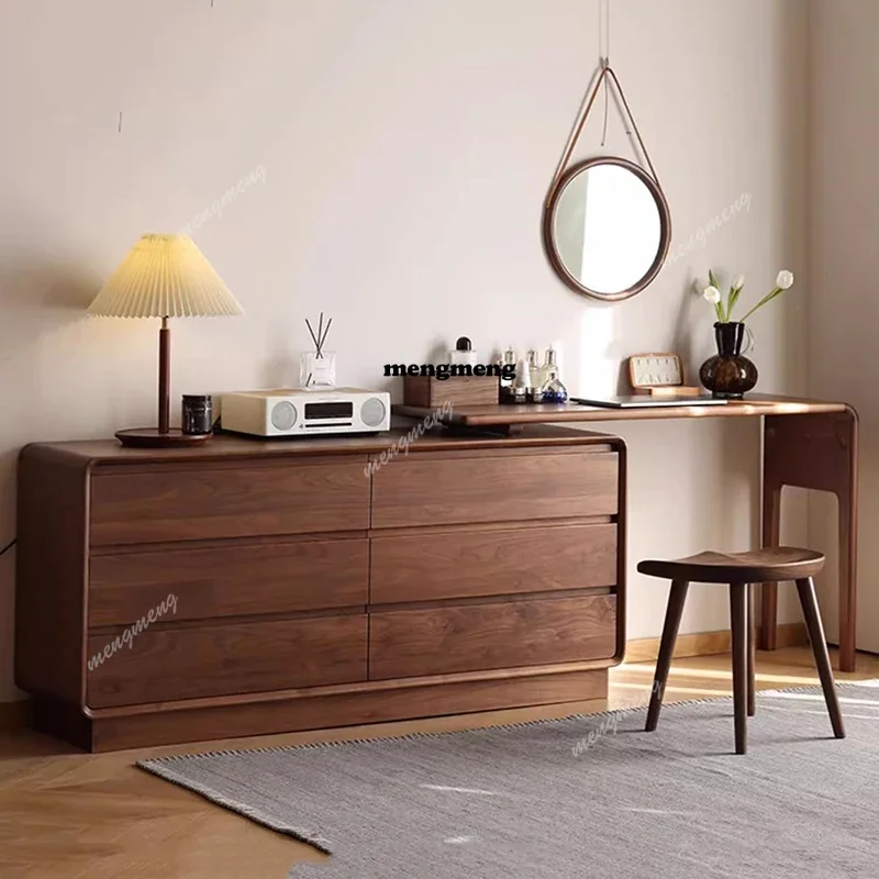 

New arrive Modern Drawers Vanity Table Makeup Bedroom Bedside Study Living Room Dressing Table Wood Vintage Penteadeira Home Fur