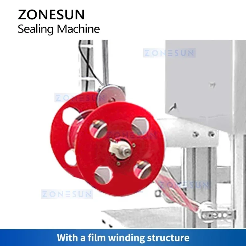ZONESUN อัตโนมัติอลูมิเนียมฟอยล์เครื่องซีล Jar ขวดความร้อนเครื่องซีลบรรจุภัณฑ์อาหาร ZS-FKR2T
