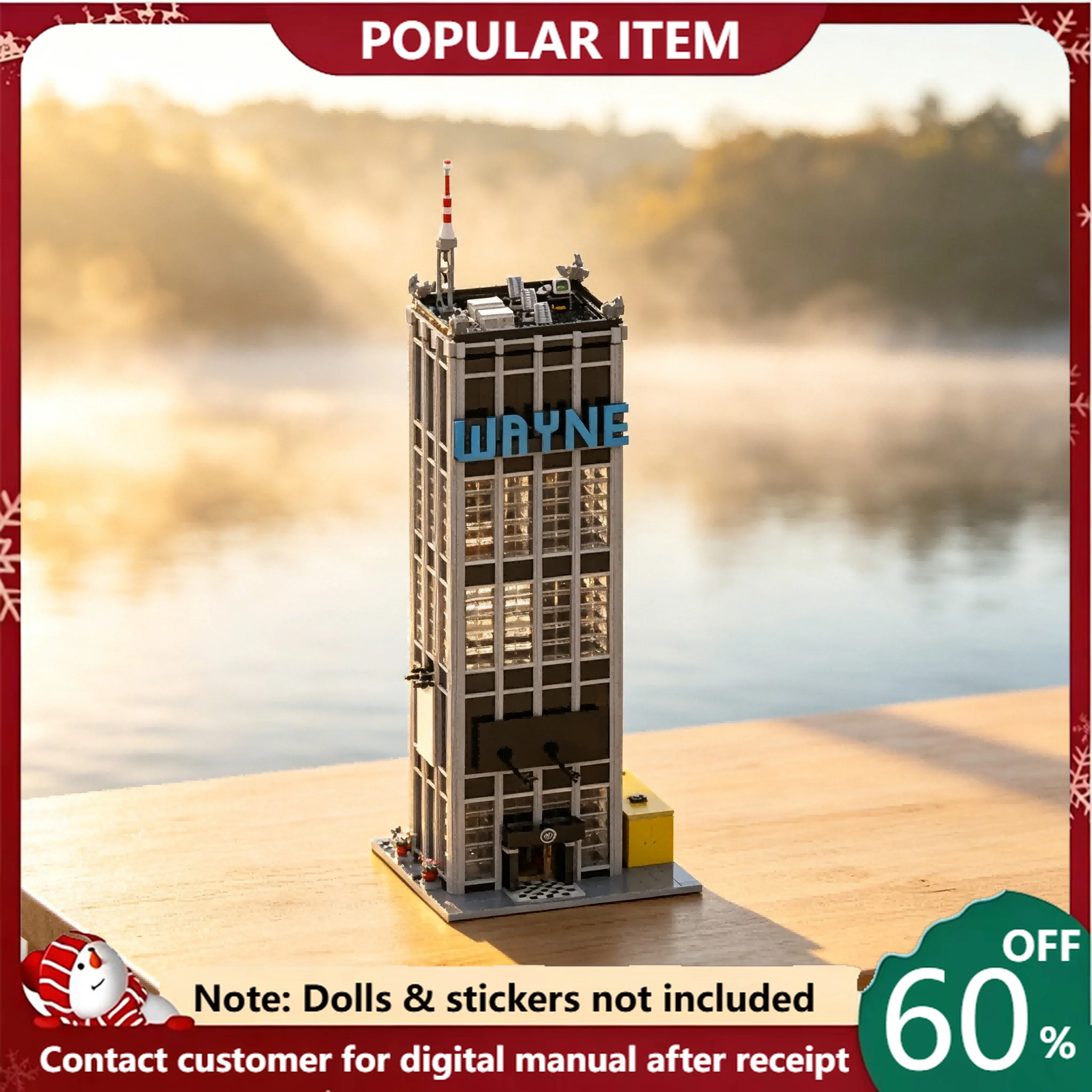 3456PCS MOC Modern High Rise Office Tower Building Blocks Urban City Architecture Model DIY Assembly Gifts for Adults Collection