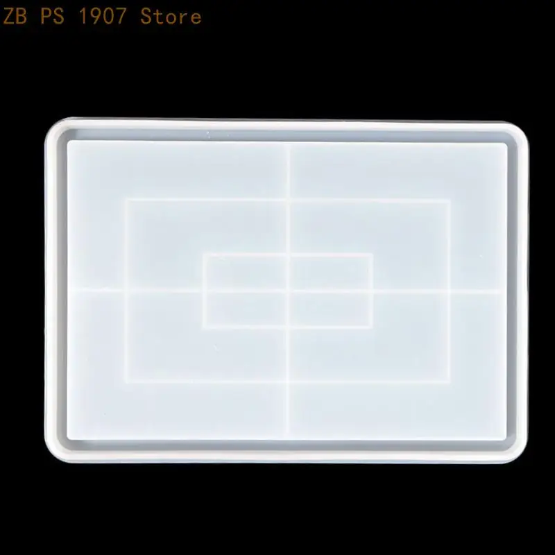 Rectangle Tray UV Crystal Epoxy Mold Serving Plate Resin Silicone Mould DIY Crafts Home Decorations Casting Tools 55KA