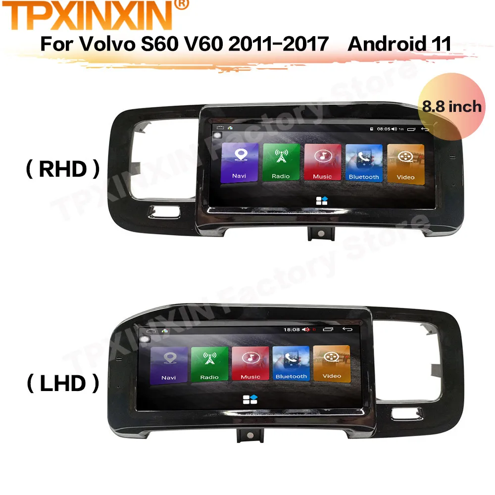 8+256G Android 13 Carplay Automotive Multimedia For Volvo S60 V60 2011 2012 2013 2014 2015 2016 2017 GPS Navi Receiver Head Unit