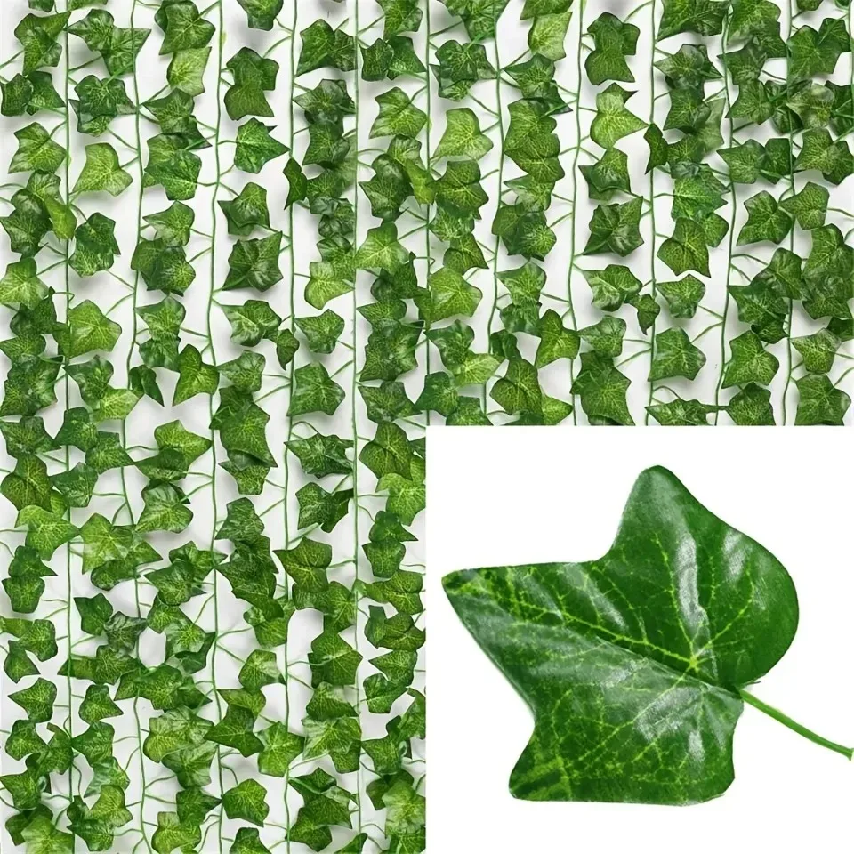 4.4/11M Kunstplant Groene Klimopblad Garland Fake Plant Creeper Opknoping Wijnstok Outdoor DIY Tuin Muur bruiloft Home Decor
