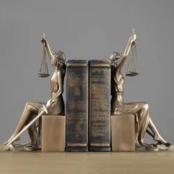 Creative Themis Bookend Goddess Of Justice European Style Decor Vintage Greek Mythology Figurine Cultural Decorative Articles