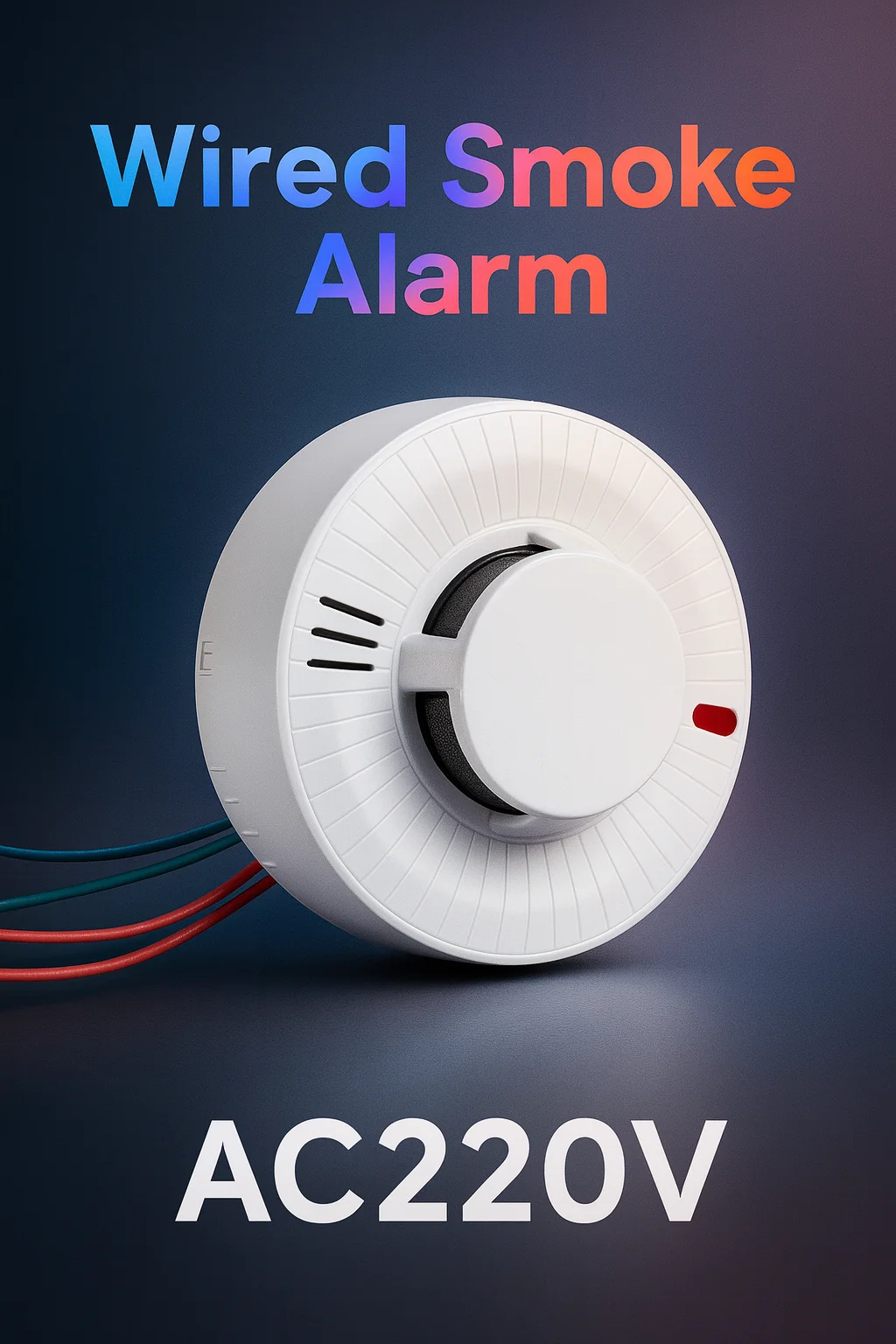 AC110-240V Wired Smoke Alarm | Adjustable NO/NC Contact | Fast Response Fire Detector for Warehouse Office School